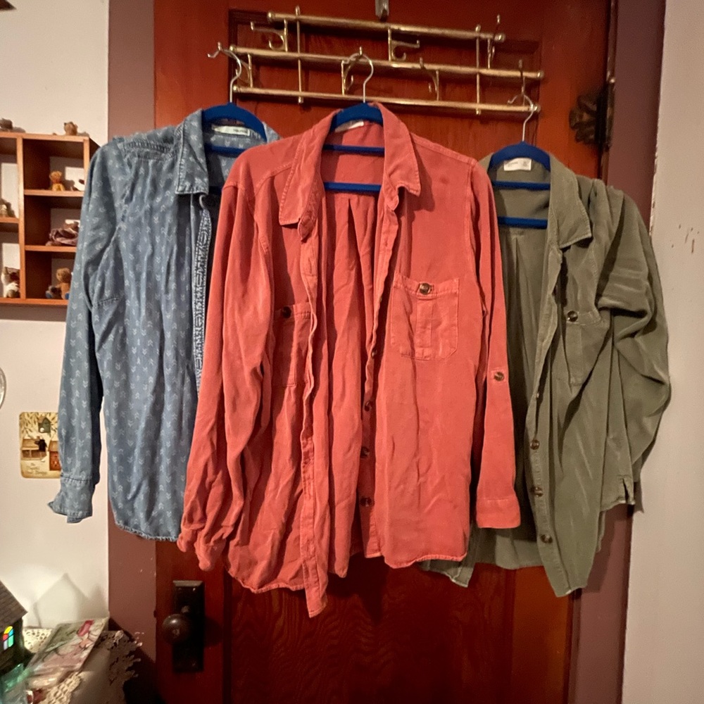BUNDLE of 3 Maurice’s cozy button up shirt